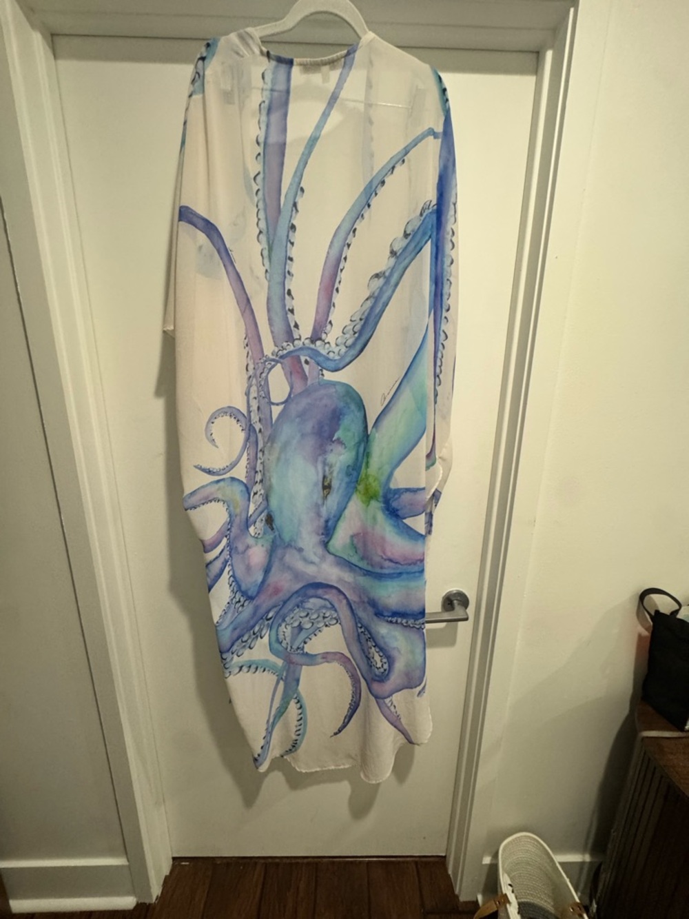 Ramona LaRue by Arianne Floral Watercolor Top - Blue & Purple Accents